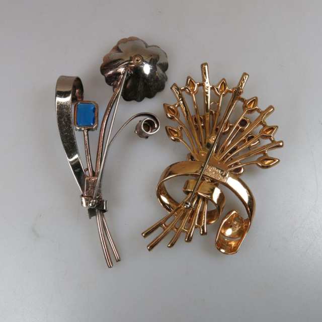 Two Sterling Silver Coro Craft Brooches