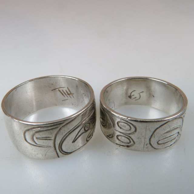 Two Haida Sterling Silver Rings
