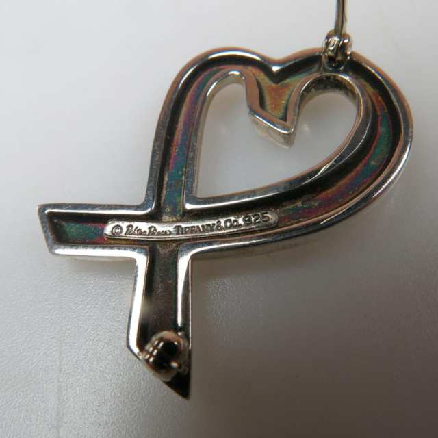 Tiffany & Co. Sterling Silver Paloma Picasso Loving Heart Brooch
