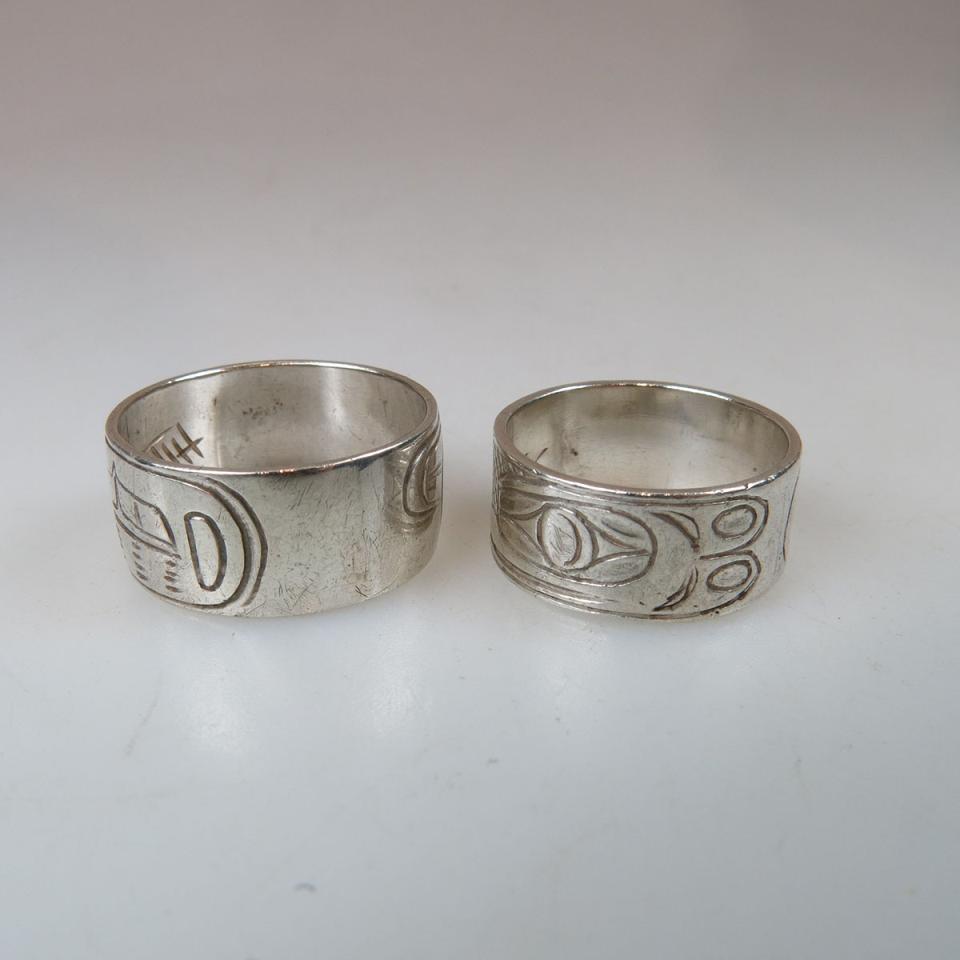 Two Haida Sterling Silver Rings