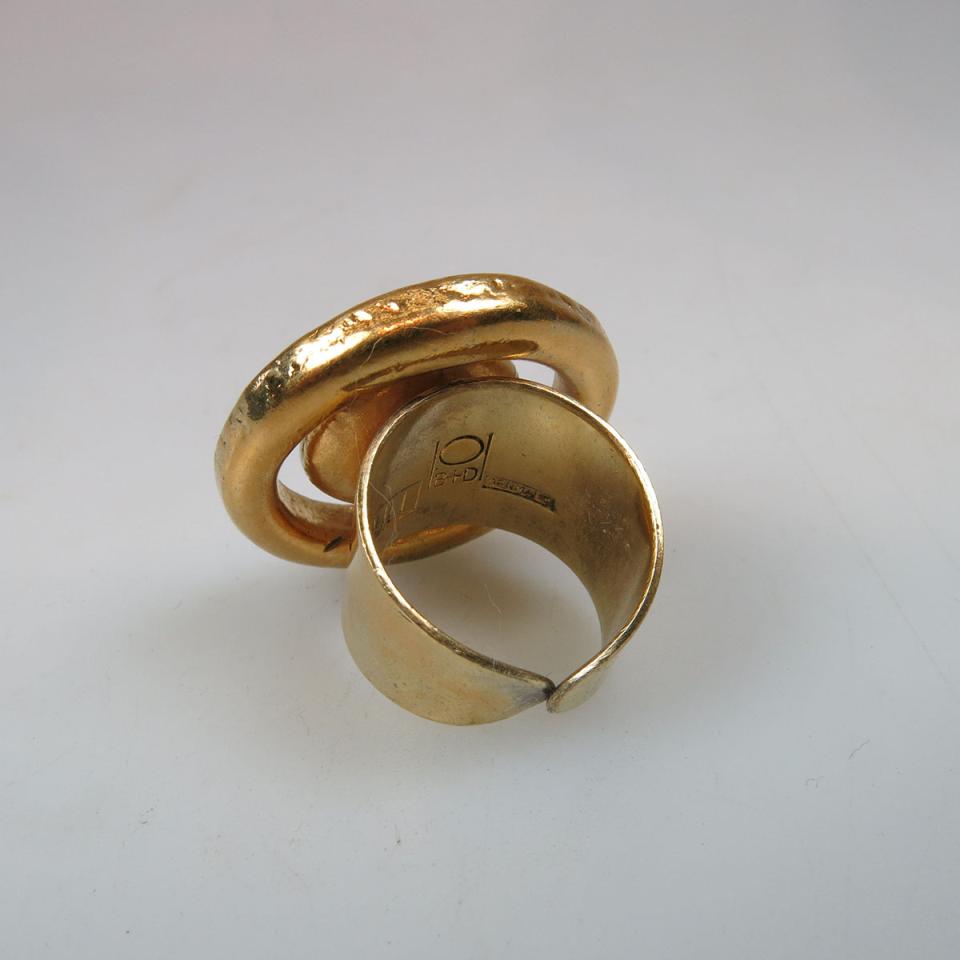 Jacob Hull Buch & Diechmann Danish Gold Plated Ring 