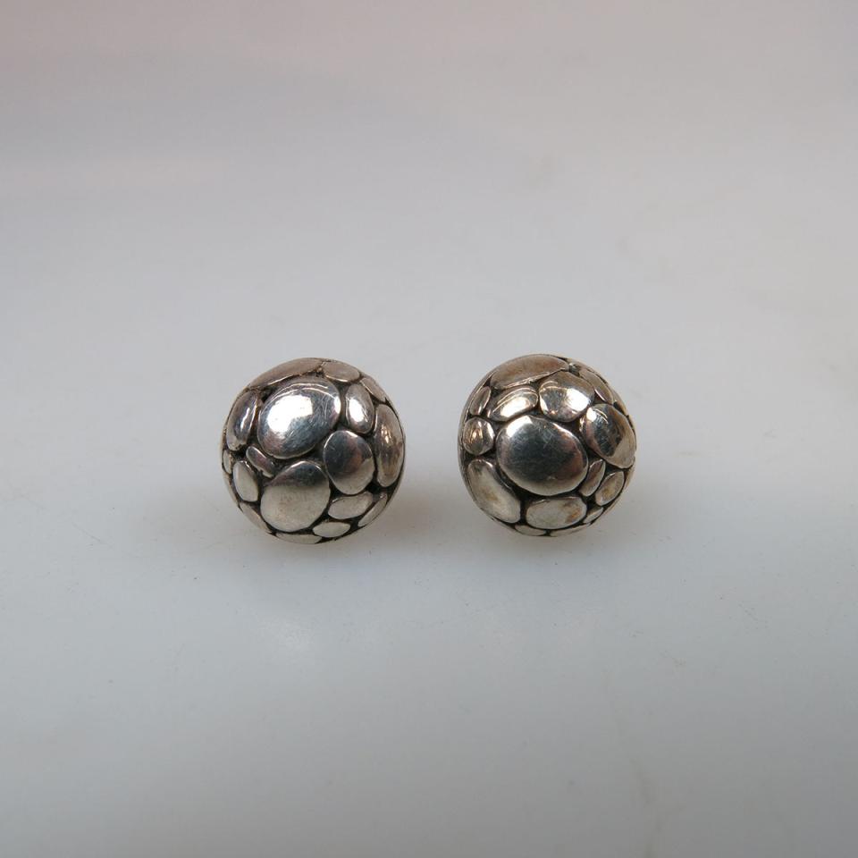 Pair Of John Hardy American Sterling Silver Stud Earrings