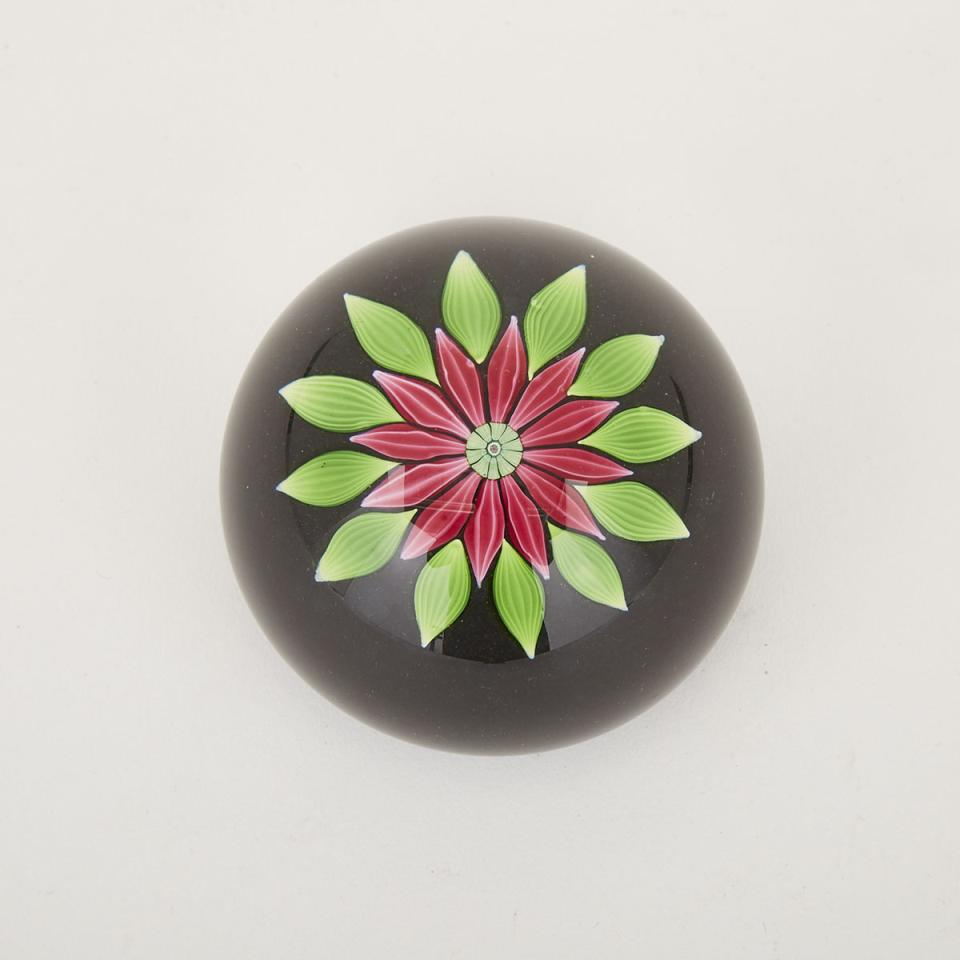 Perthshire ‘Flower’ Glass Paperweight, 20th century