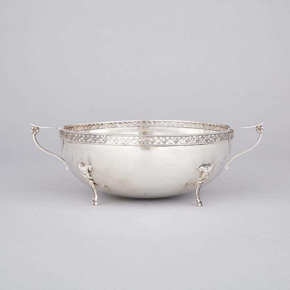 English Silver Two-Handled Bowl, William Brufors & Sons, London, 1933