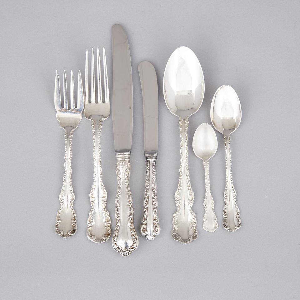 Canadian Silver ‘Louis XV’ Pattern Flatware Service, Henry Birks & Sons, Montreal, Que. and Roden Bros., Toronto, Ont., 20th century