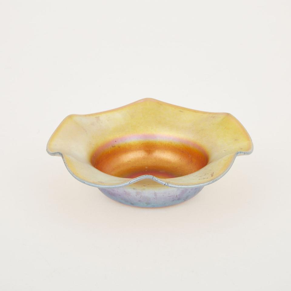 Steuben Iridescent Gold ‘Aurene’ Glass Bowl, early 20th century