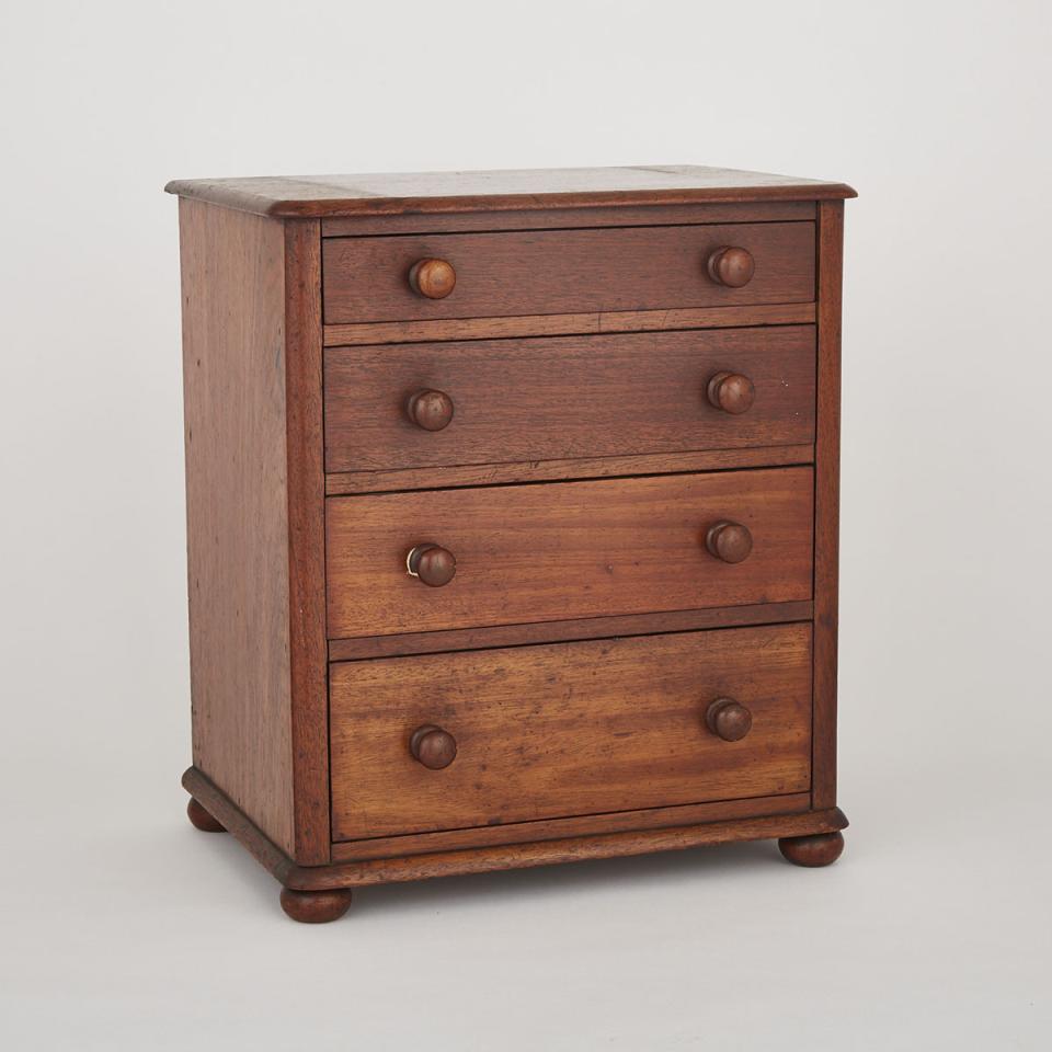 Victorian Miniature Mahogany Chest of Drawers, mid 19th century