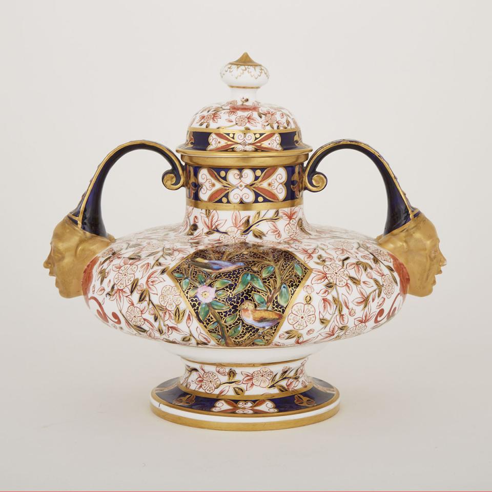 Derby Crown Porcelain Co. Two-Handled Vase and Cover, c.1880