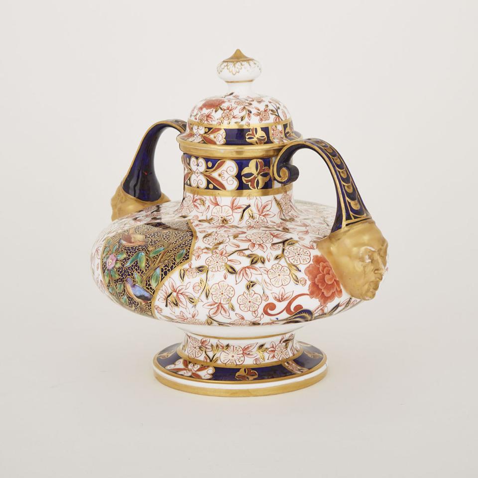 Derby Crown Porcelain Co. Two-Handled Vase and Cover, c.1880