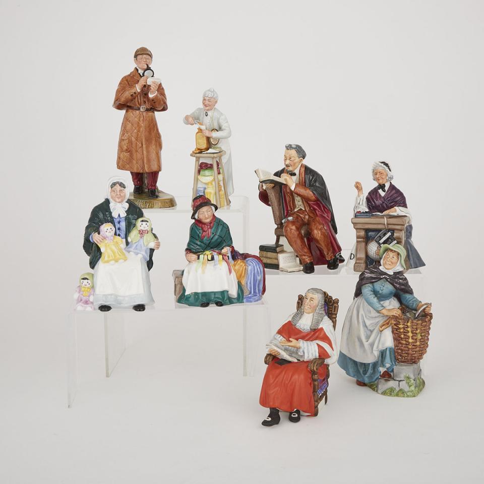 Eight Royal Doulton Figures, 20th century
