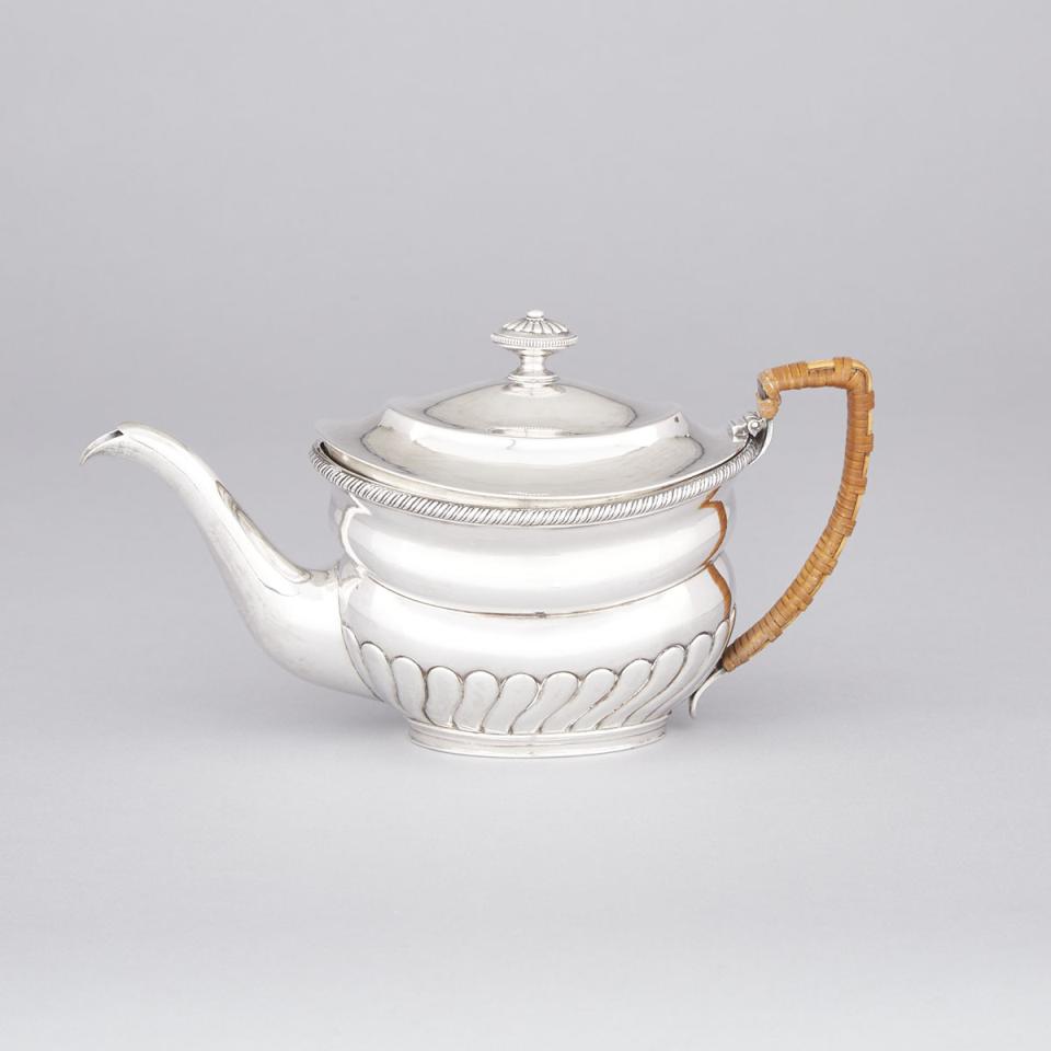Chinese Export Silver Teapot, Sunshing, Canton, early 19th century