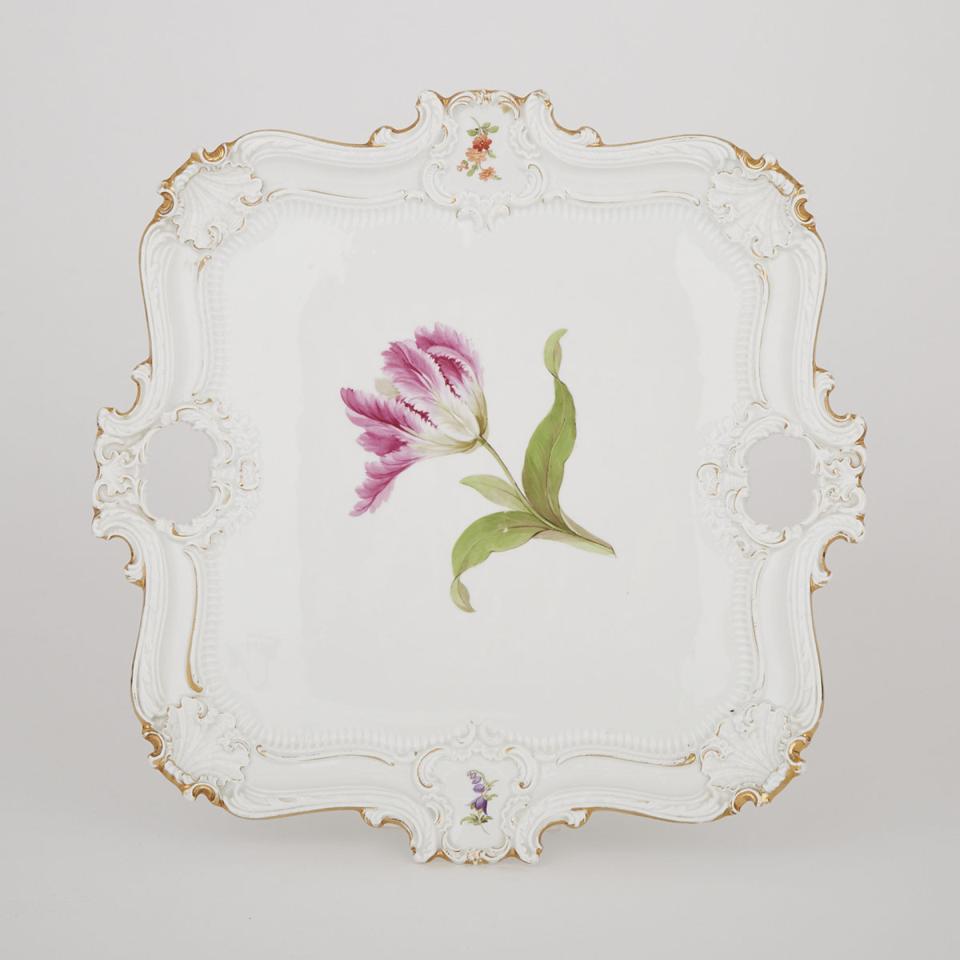 Meissen Flower-Painted Cabaret Tray, late 19th century