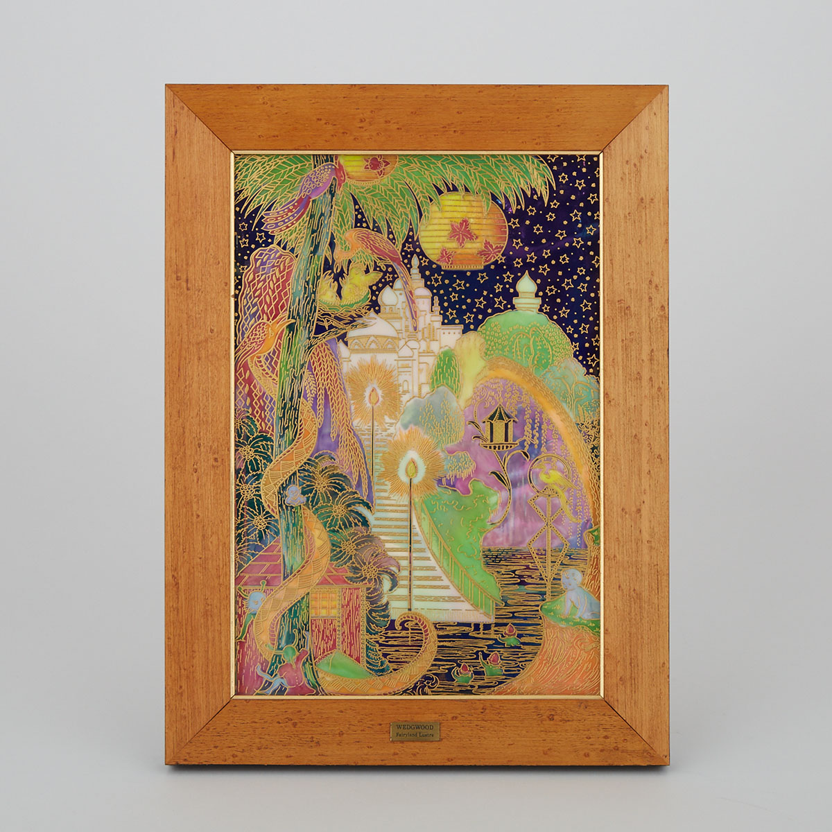 Wedgwood ‘Enchanted Palace’ Fairyland Lustre Rectangular Plaque, 46/250, c.1976