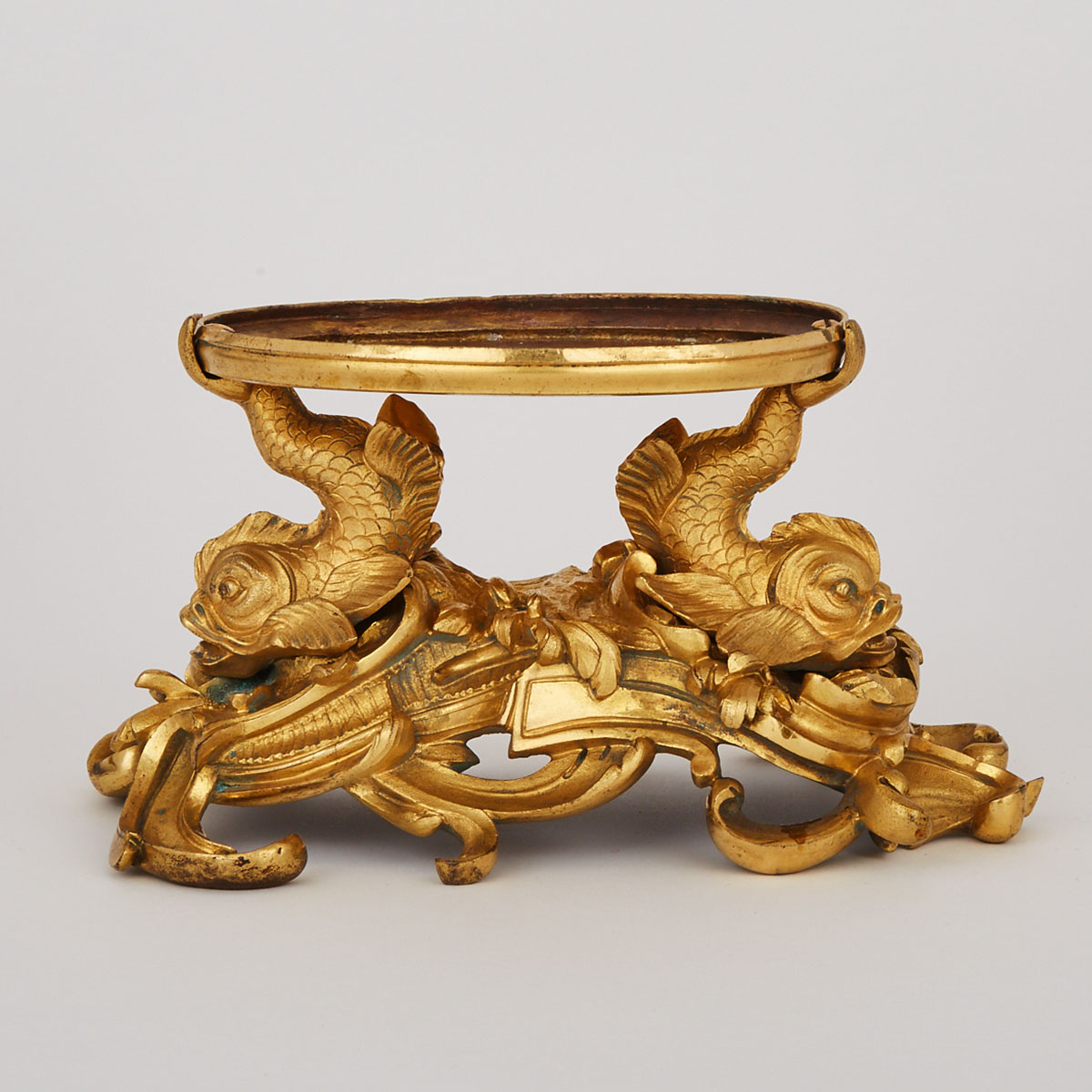 French Gilt Bronze Table Centerpiece Bowl Stand, c.1900