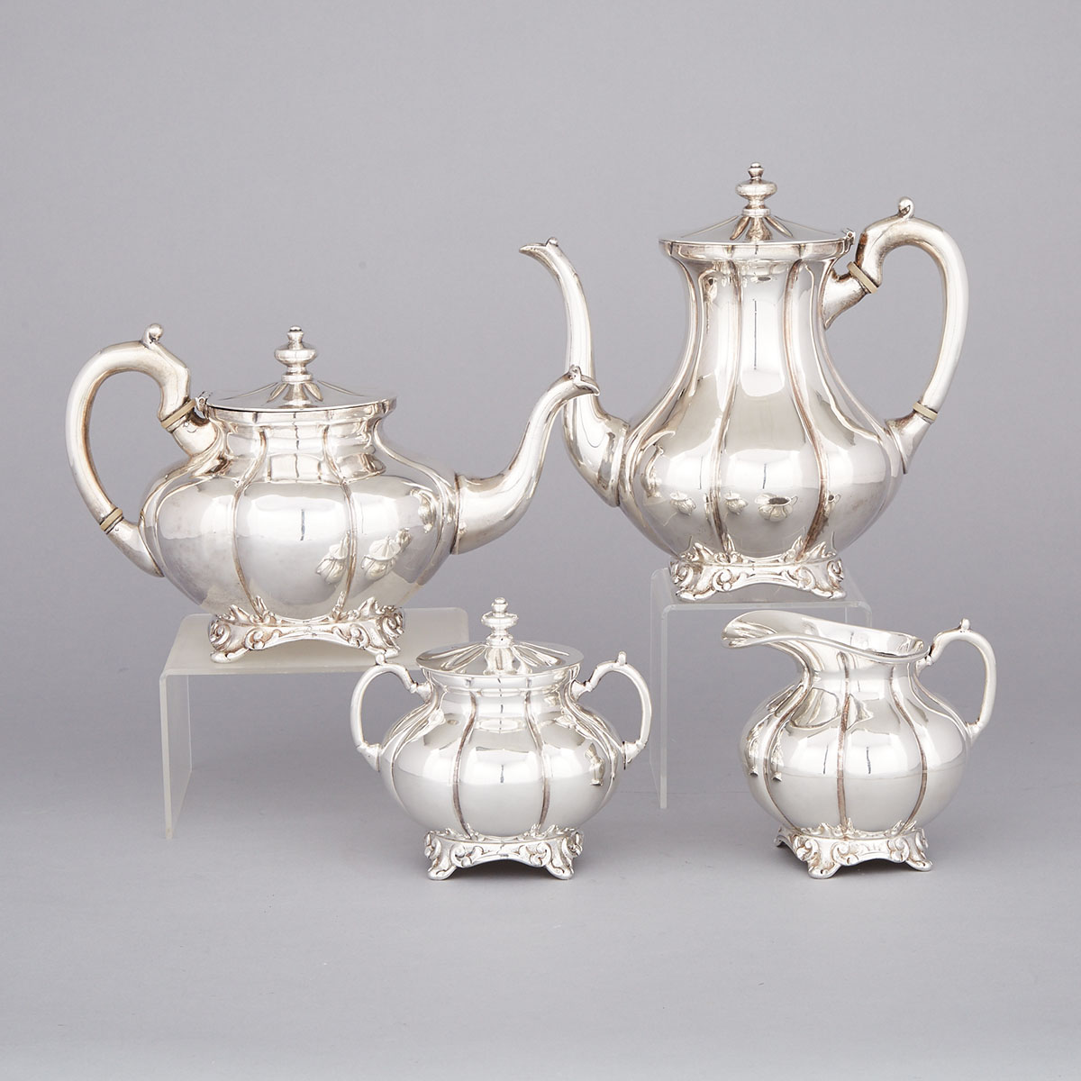 Mexican Silver Tea and Coffee Service, 20th century