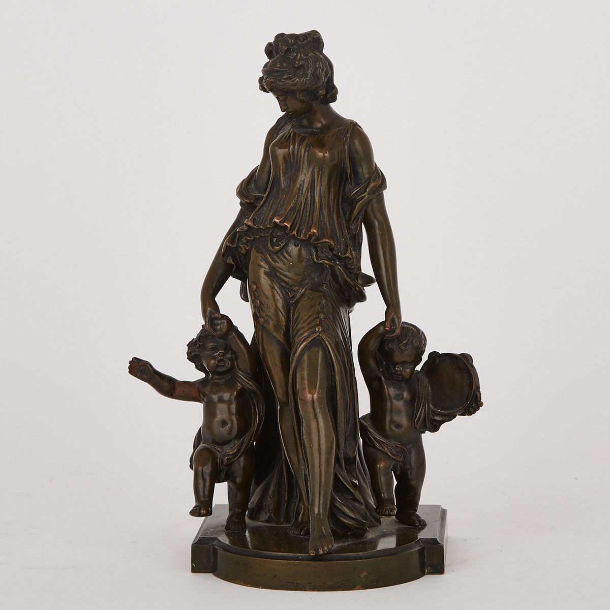 Small French Patinated Bronze Mythological Group, 19th century