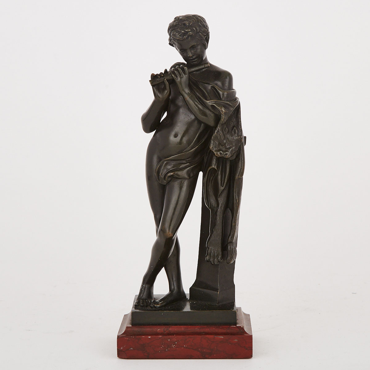 Italian Grand Tour Patinated Bronze Figure of Pan, 19th/20th century
