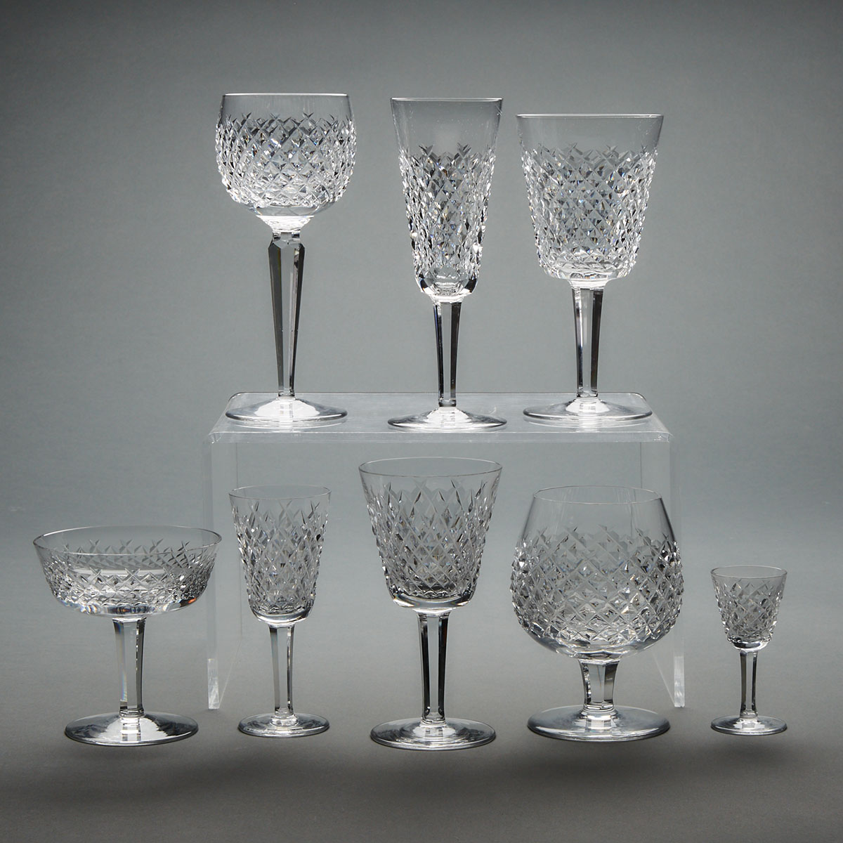 Waterford ‘Alana’ Pattern Cut Glass Stemware, 20th century