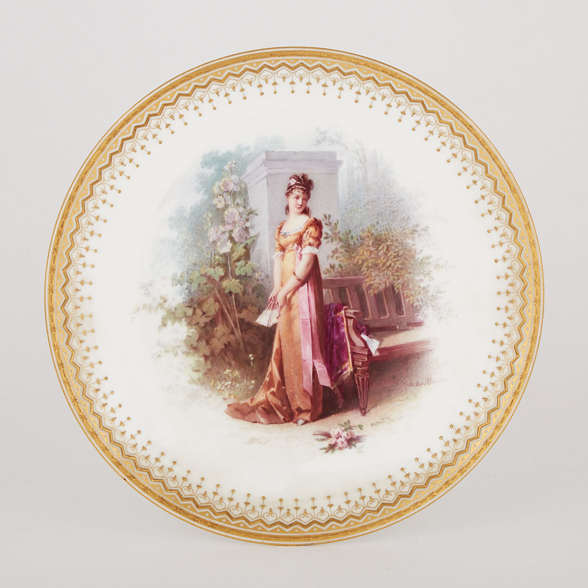 Minton Cabinet Plate, Antonin Boullemier, 1882