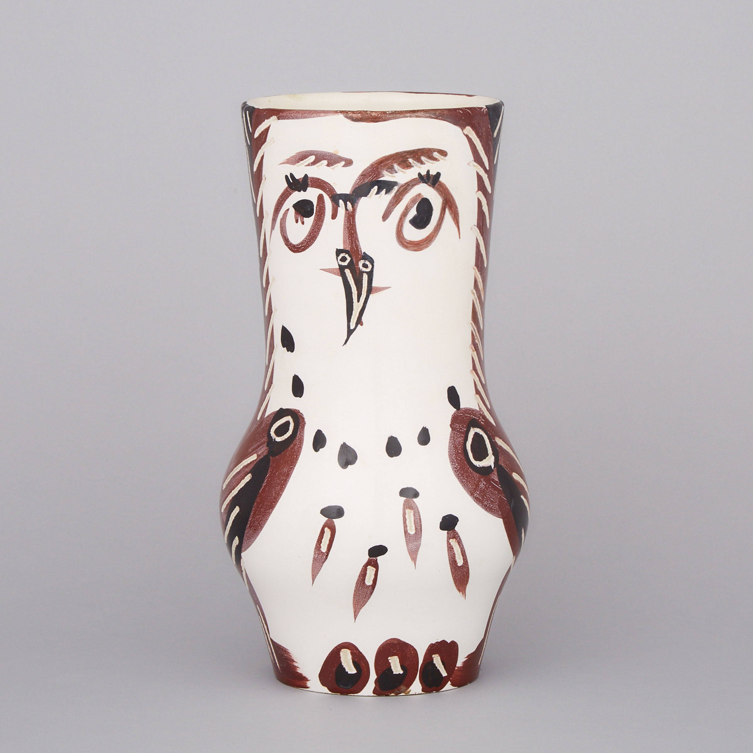‘Chouette Marron/Noir’, Pablo Picasso (1881-1973), Ceramic Vase, 58/100, c.1952