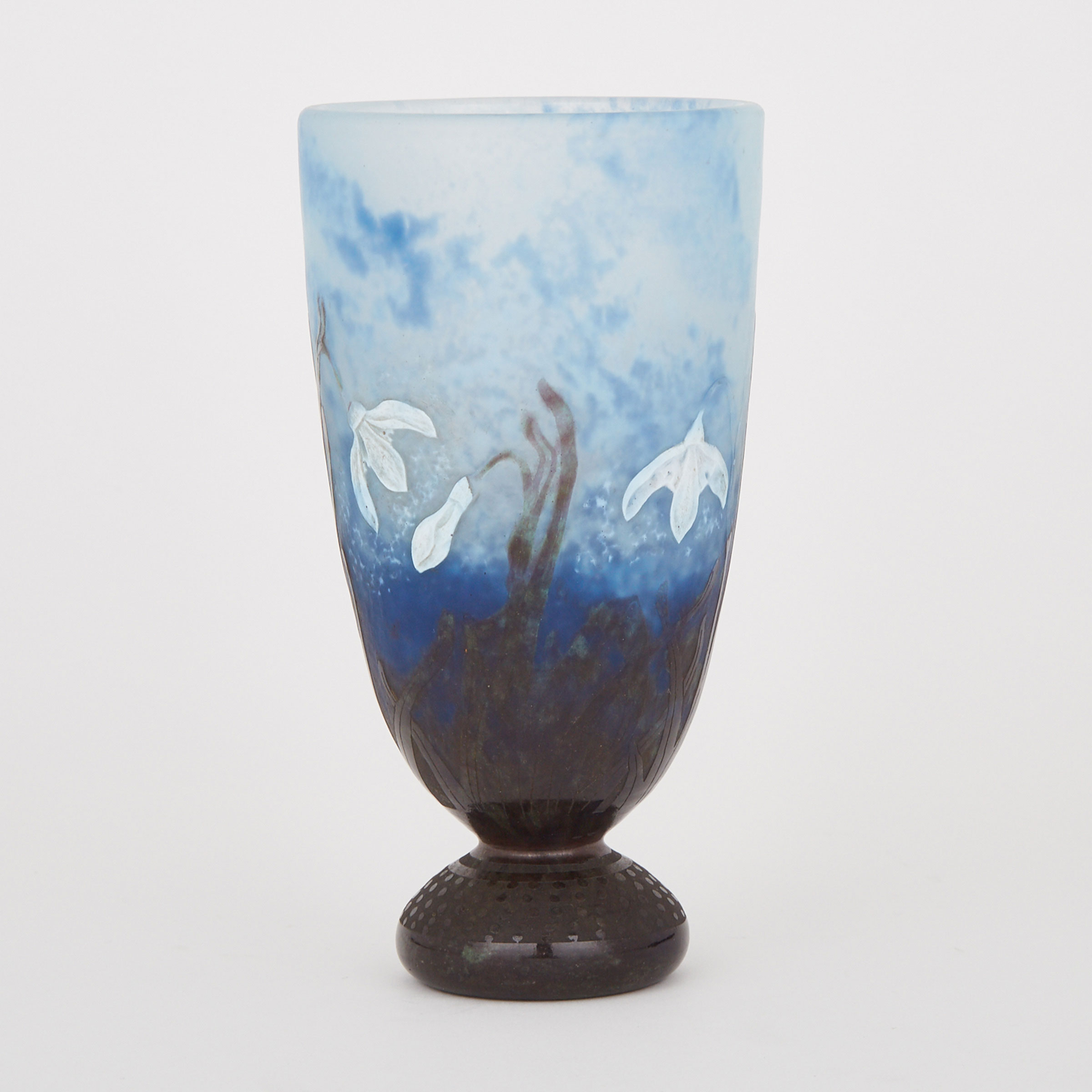 Daum Cameo Glass ‘Snowdrop’ Vase, c.1900