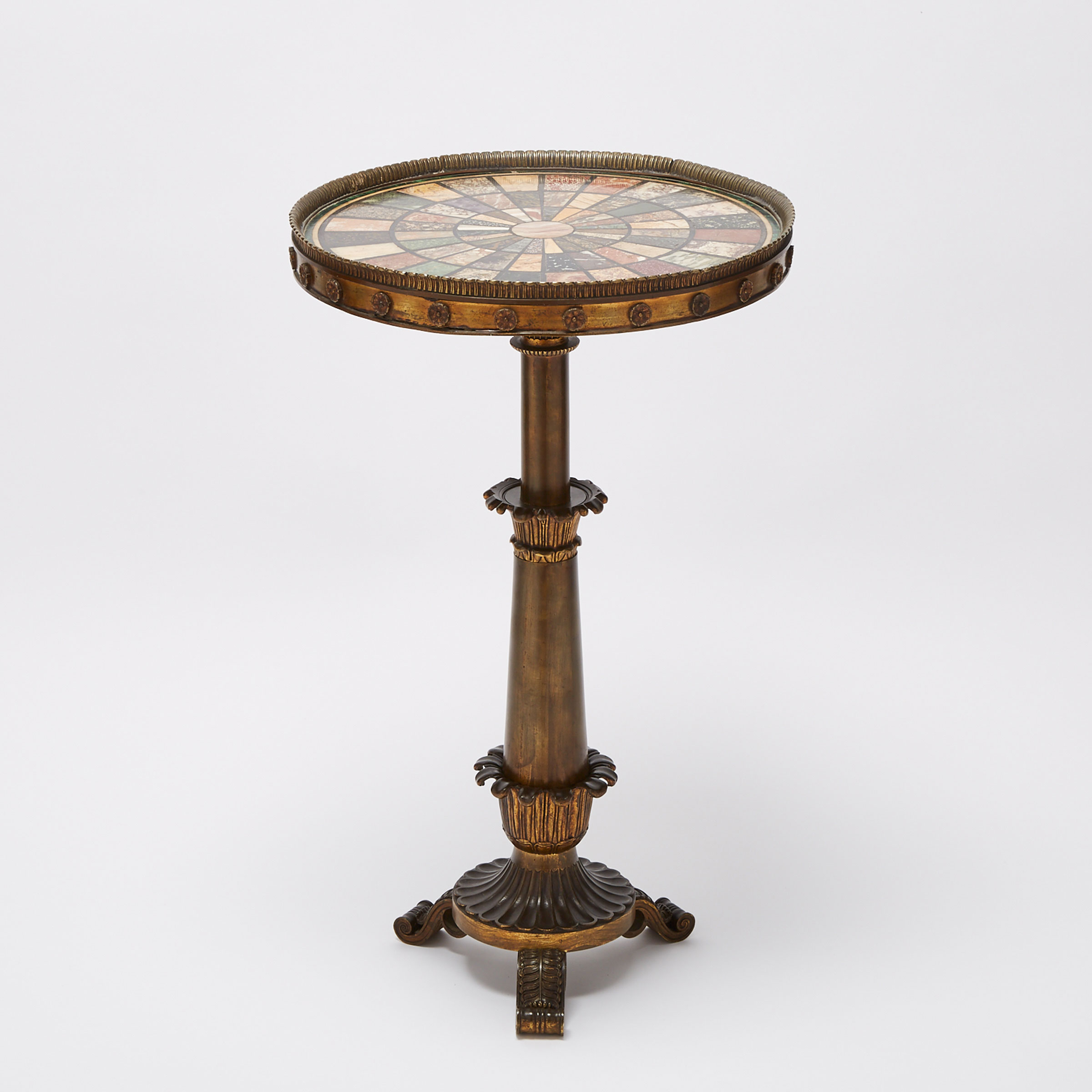Italian Neoclassical Specimen Marble and Gilt Bronze Occasional Table, mid 19th century