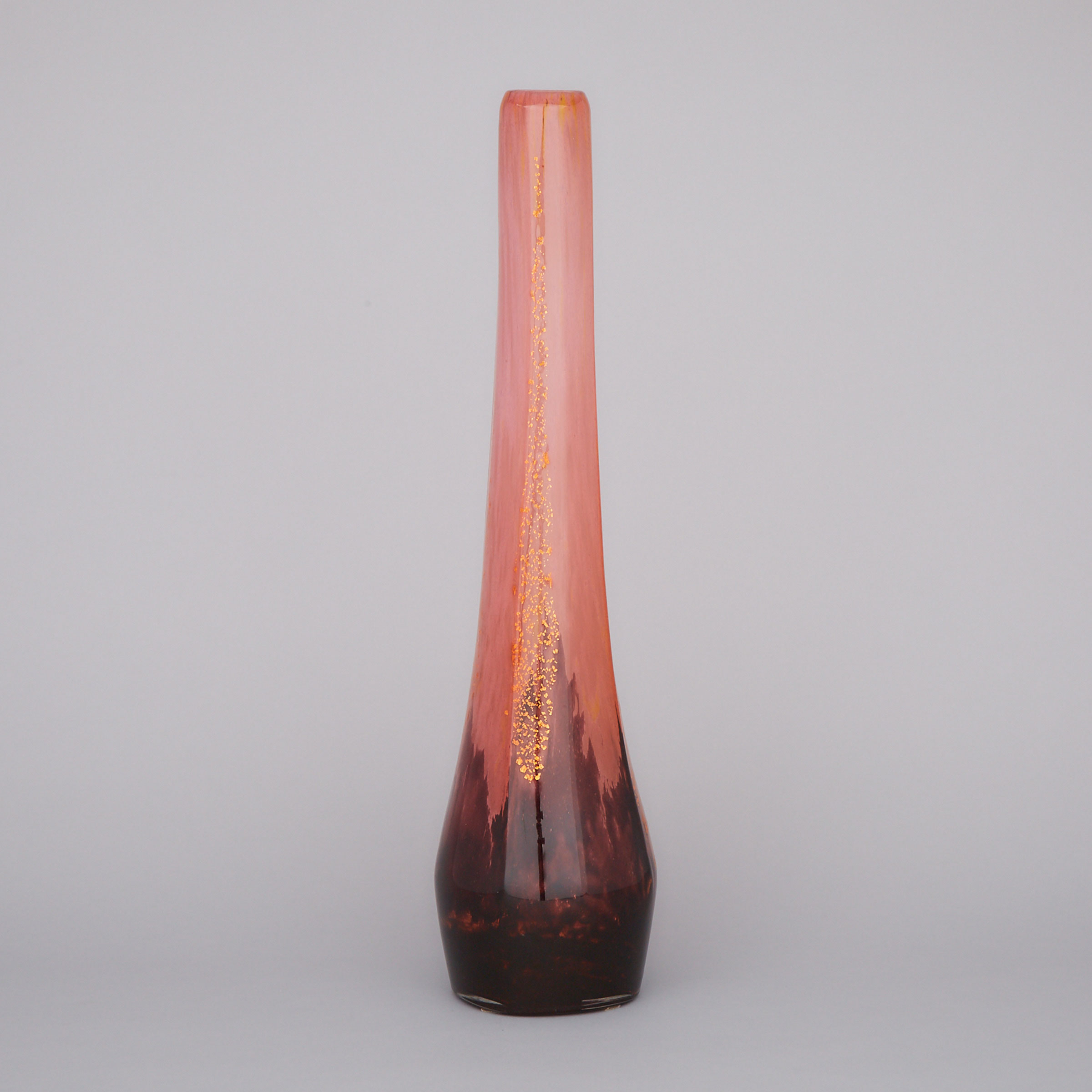 Daum Internally Decorated Glass Vase, early 20th century
