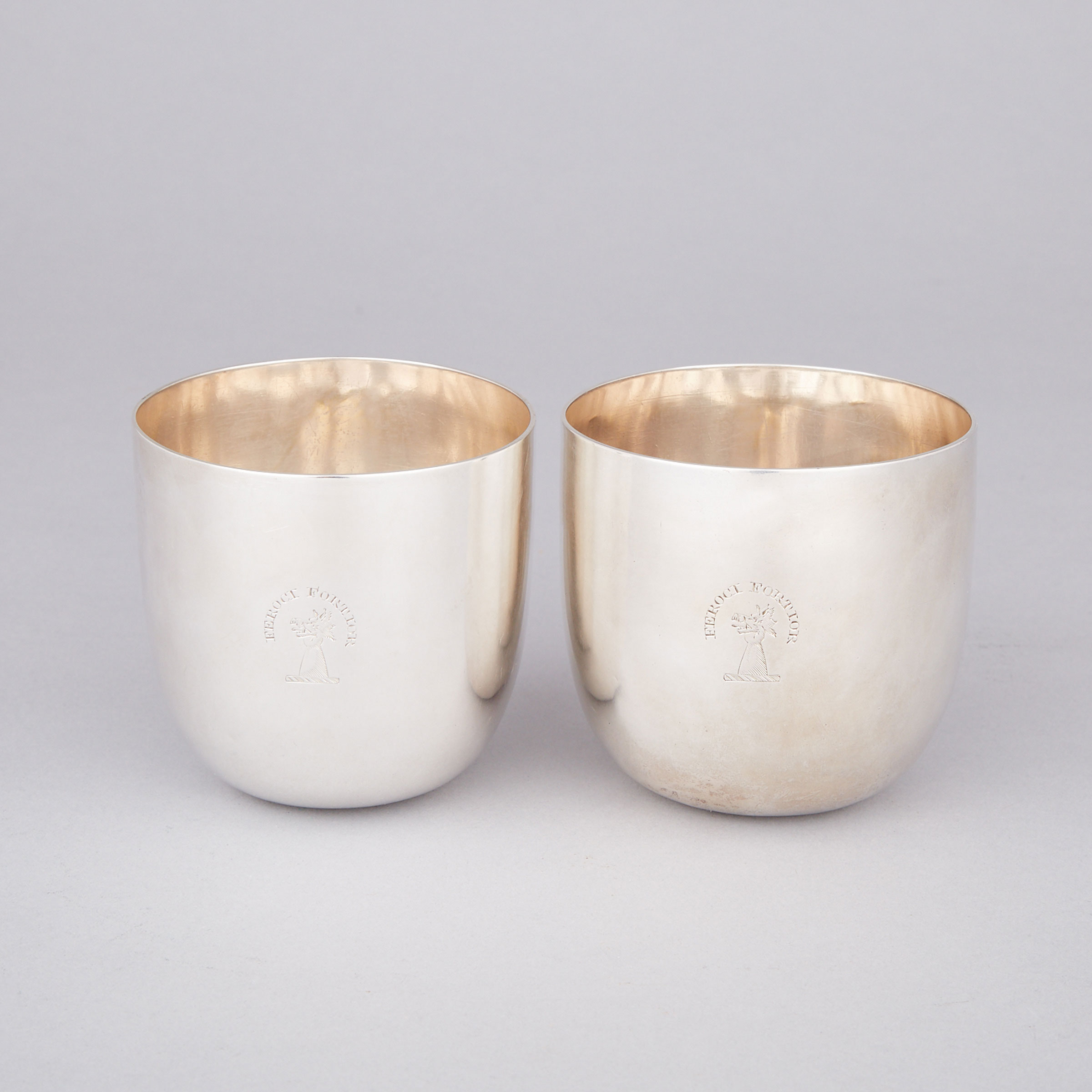 Pair of George III Silver Nesting Tumbler Cups, Joseph Angell I, London, 1813