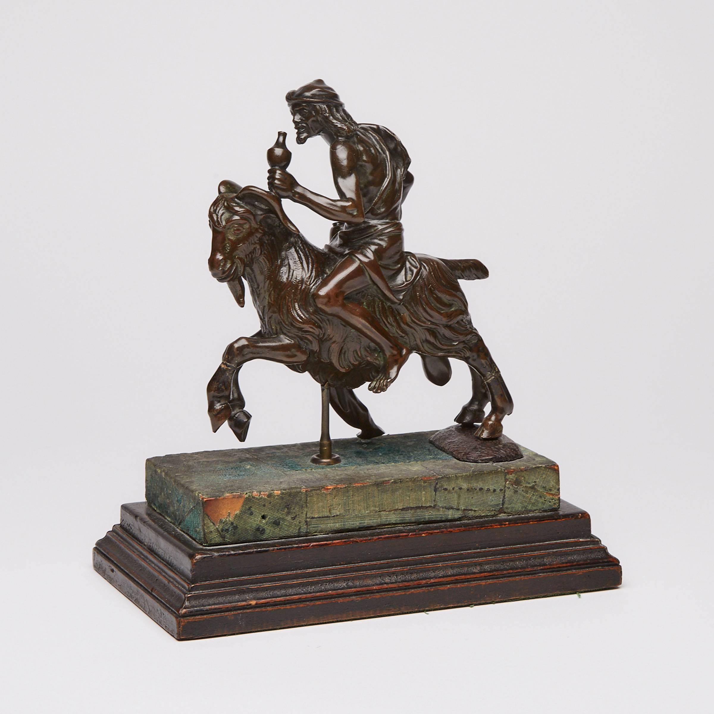 North Italian Bronze Group of an Old Man Riding a Goat, Attributed to the Workshop of Ferdinando Tacca, Florence, second quarter of the 17th century