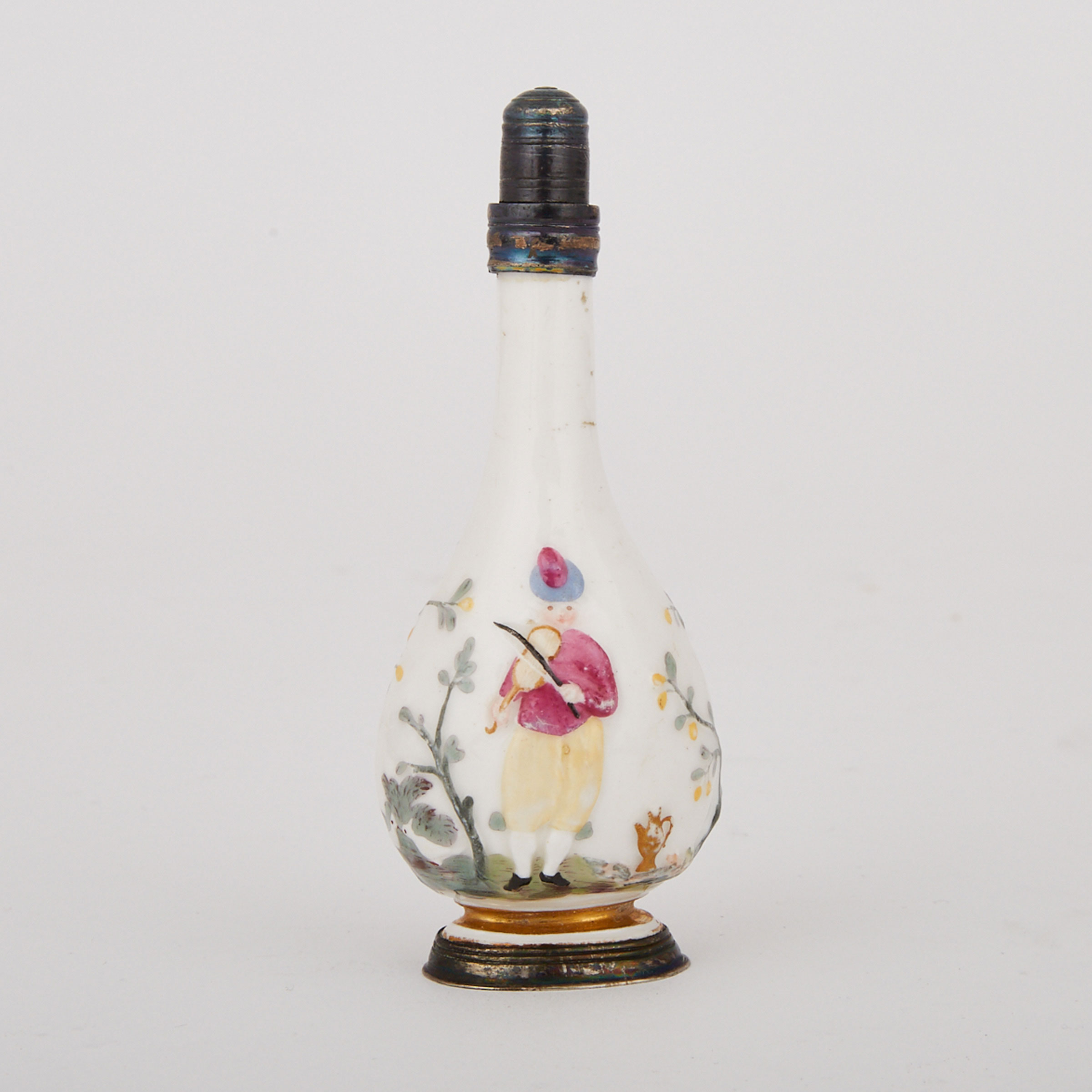 Continental Porcelain Scent Bottle, probably German, 18th century