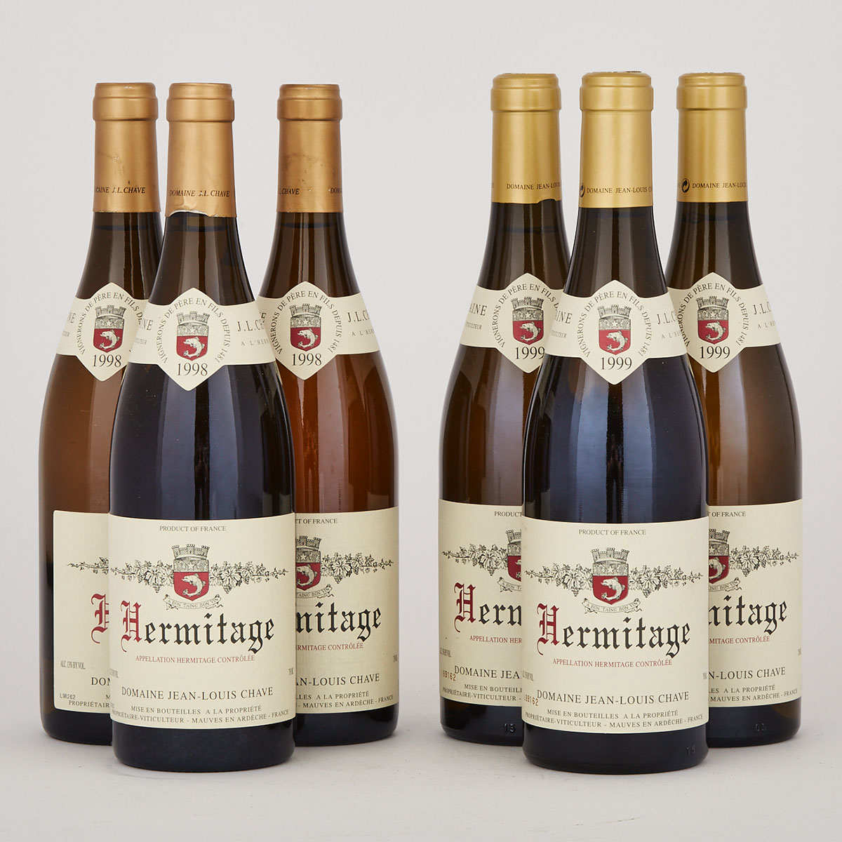 DOMAINE JEAN-LOUIS CHAVE HERMITAGE BLANC 1998 (3)
DOMAINE JEAN-LOUIS CHAVE HERMITAGE BLANC 1999 (3) 94 WA