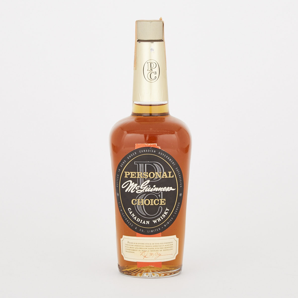 PERSONAL CHOICE MCGUINNESS CANADIAN WHISKY 1956 (1)