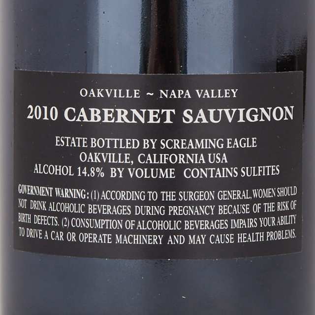 SCREAMING EAGLE CABERNET SAUVIGNON 2010 (1) 100 WA