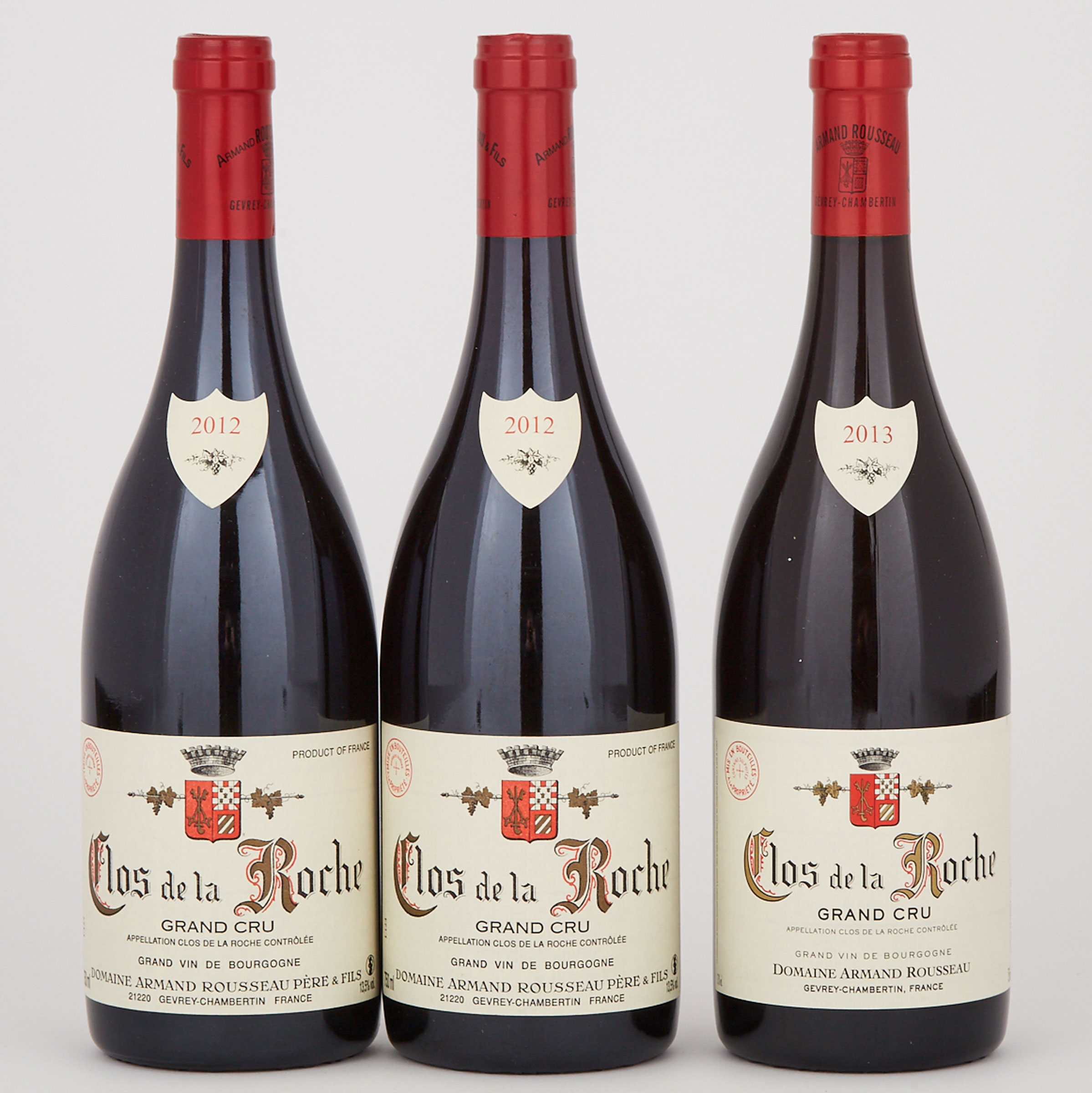 DOMAINE ARMAND ROUSSEAU CLOS DE LA ROCHE 2012 (2)
DOMAINE ARMAND ROUSSEAU CLOS DE LA ROCHE 2013 (1) (93-95) WA