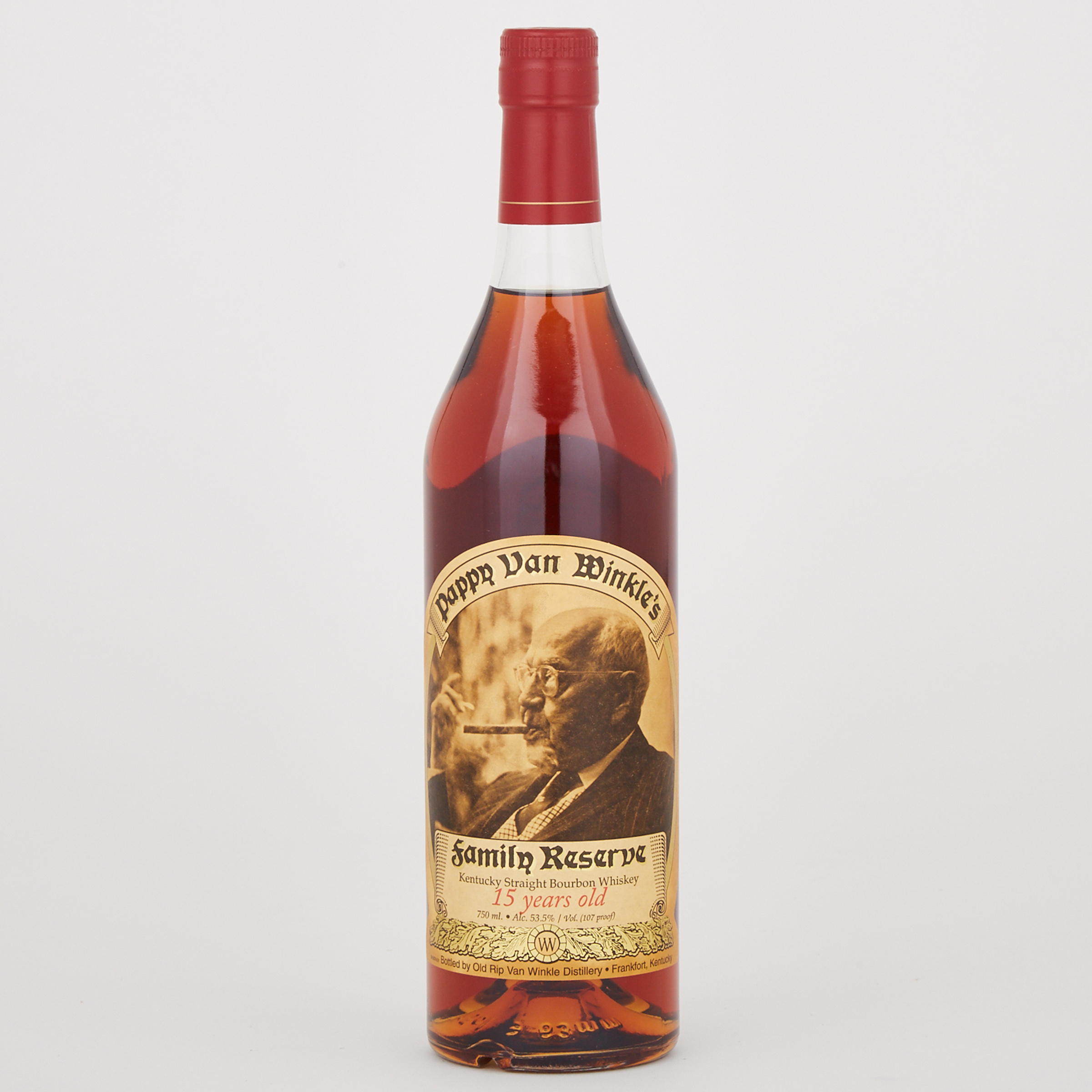 PAPPY VAN WINKLE FAMILY RESERVE KENTUCKY STRAIGHT BOURBON WHISKEY 15 YEARS (ONE 750 ML)PAPPY VAN WINKLE’S FAMILY RESERVE KENTUCKY STRAIGHT BOURBON  WHISKEY 15 YEARS (ONE 750 ML)