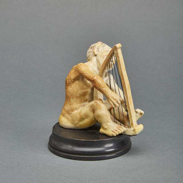 Martin Brothers Stoneware Imp Musician Playing a Harp, c.1906-10