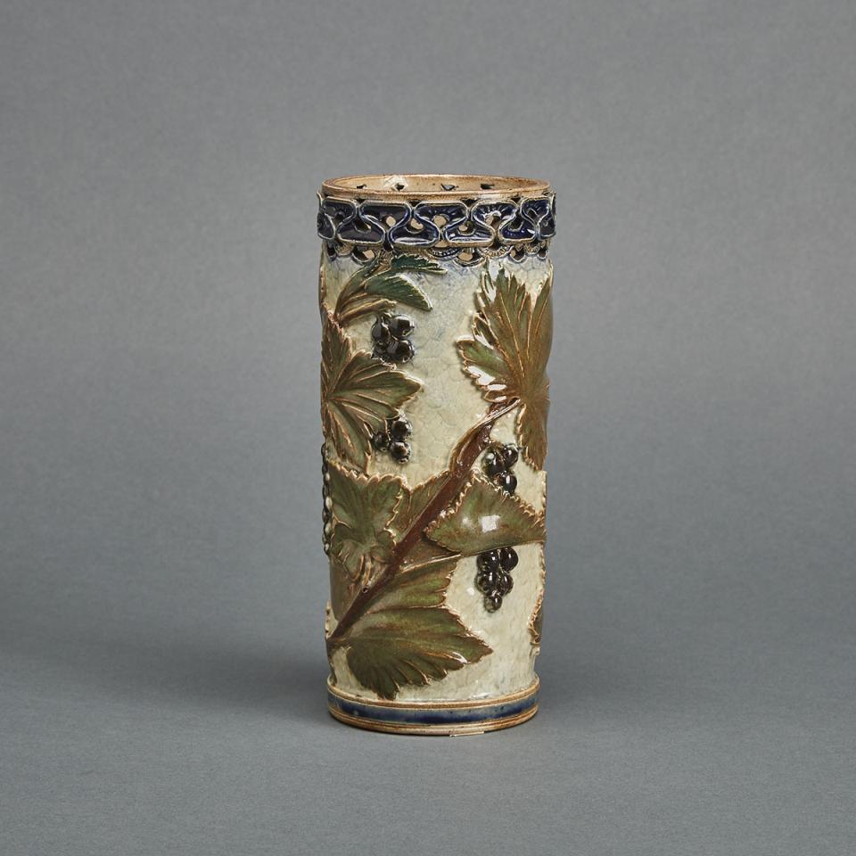 Martin Brothers Stoneware Vase, attributed to Jean-Charles Cazin, 1874