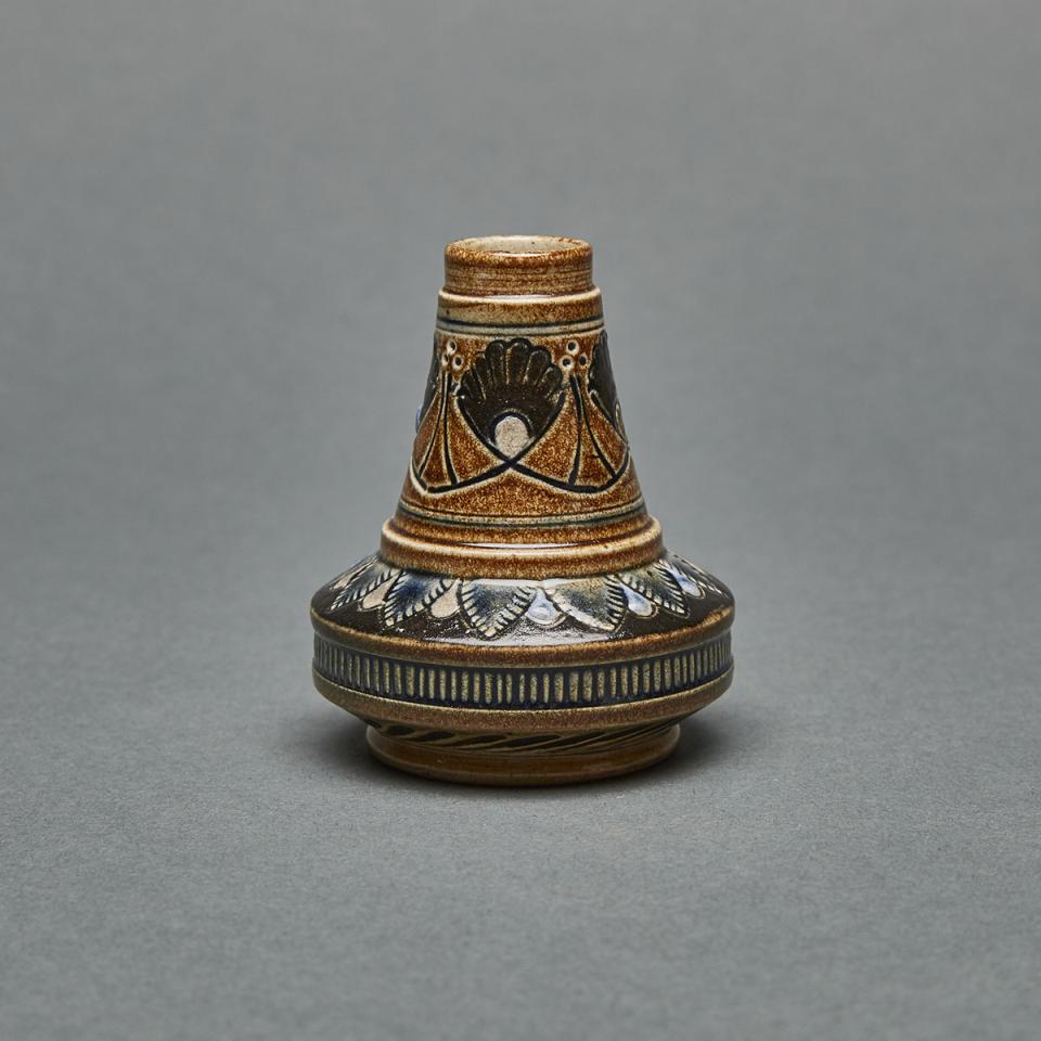 Martin Brothers Stoneware Miniature Vase, 1884