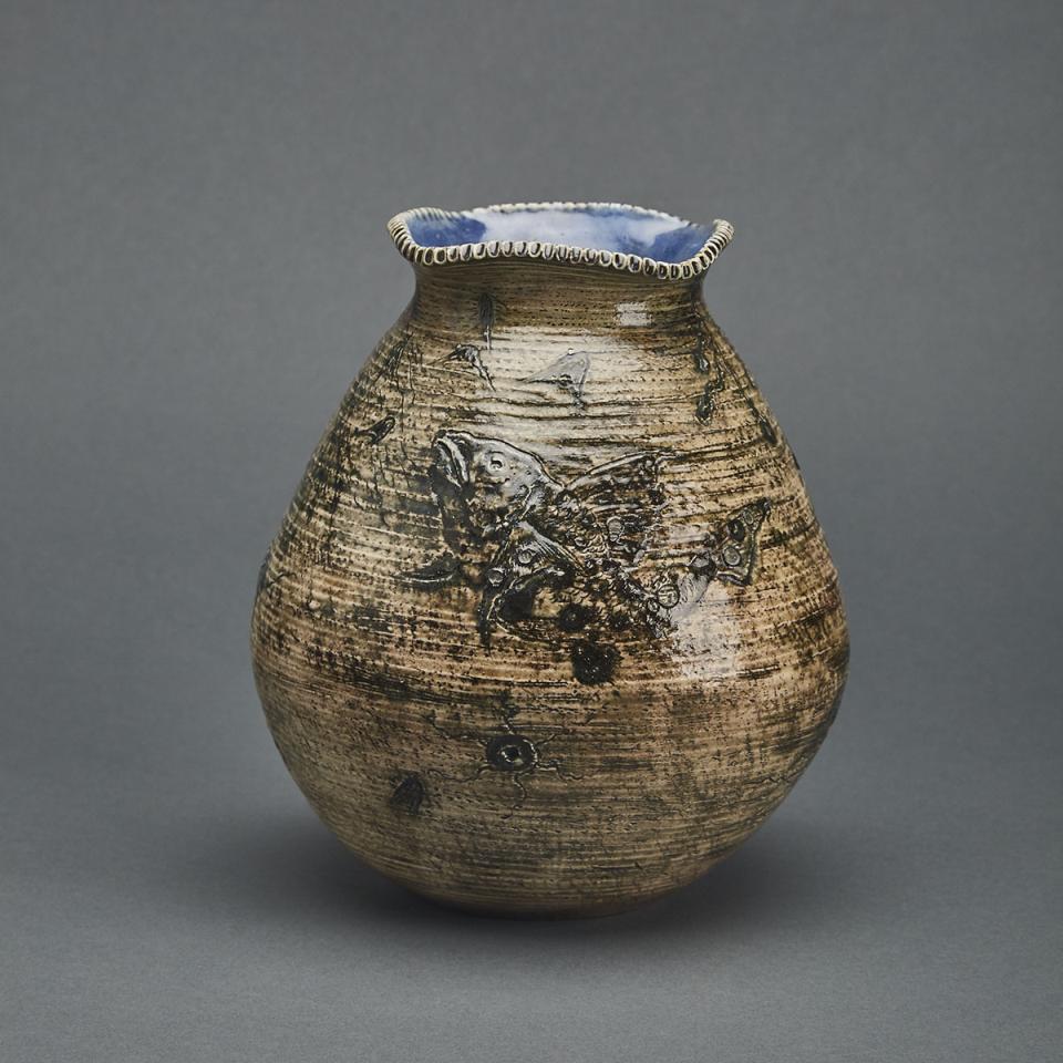 Martin Brothers Stoneware Vase, 1894