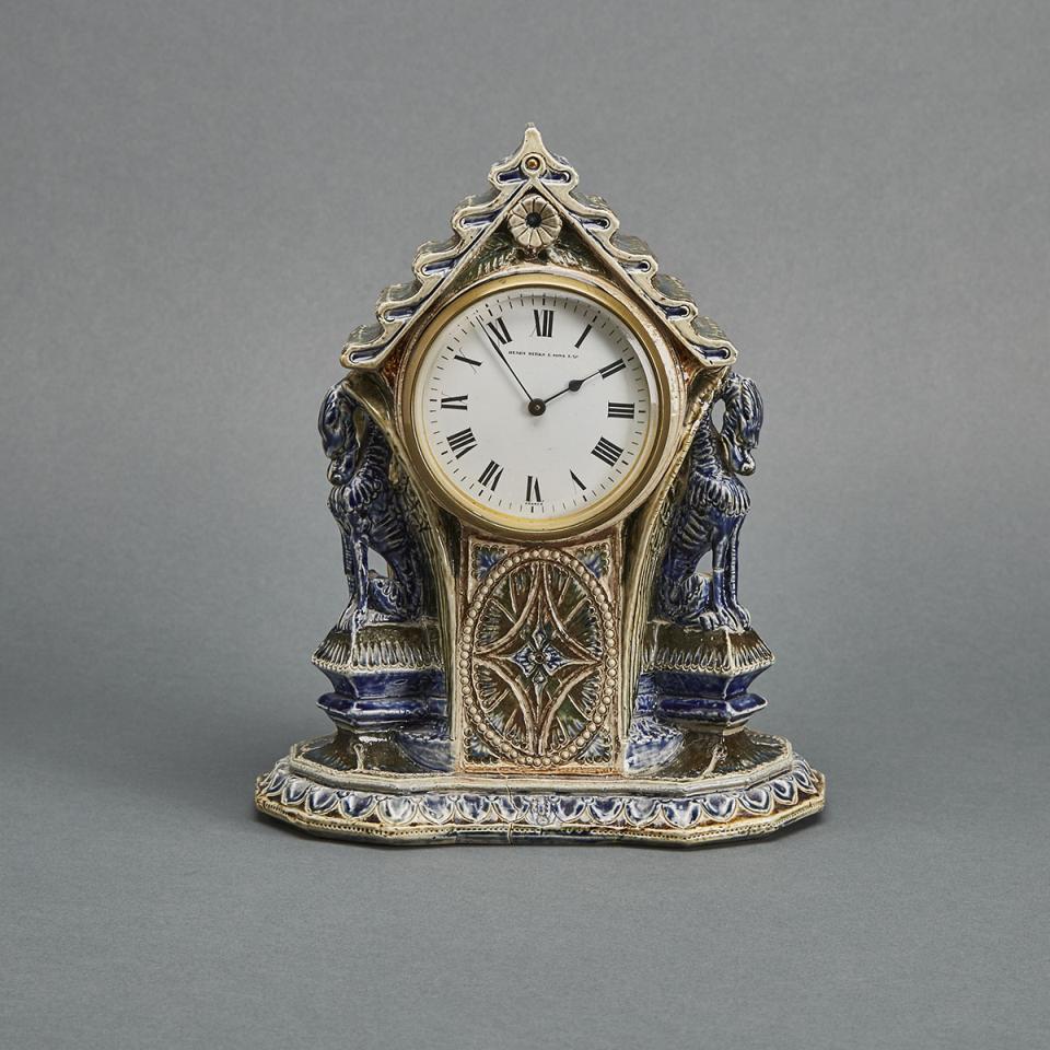 Martin Brothers Stoneware Clock Case, 1875