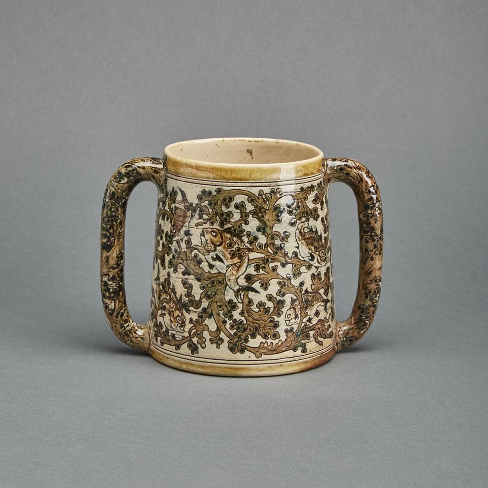 Martin Brothers Stoneware Two-Handled Loving Cup, 1888
