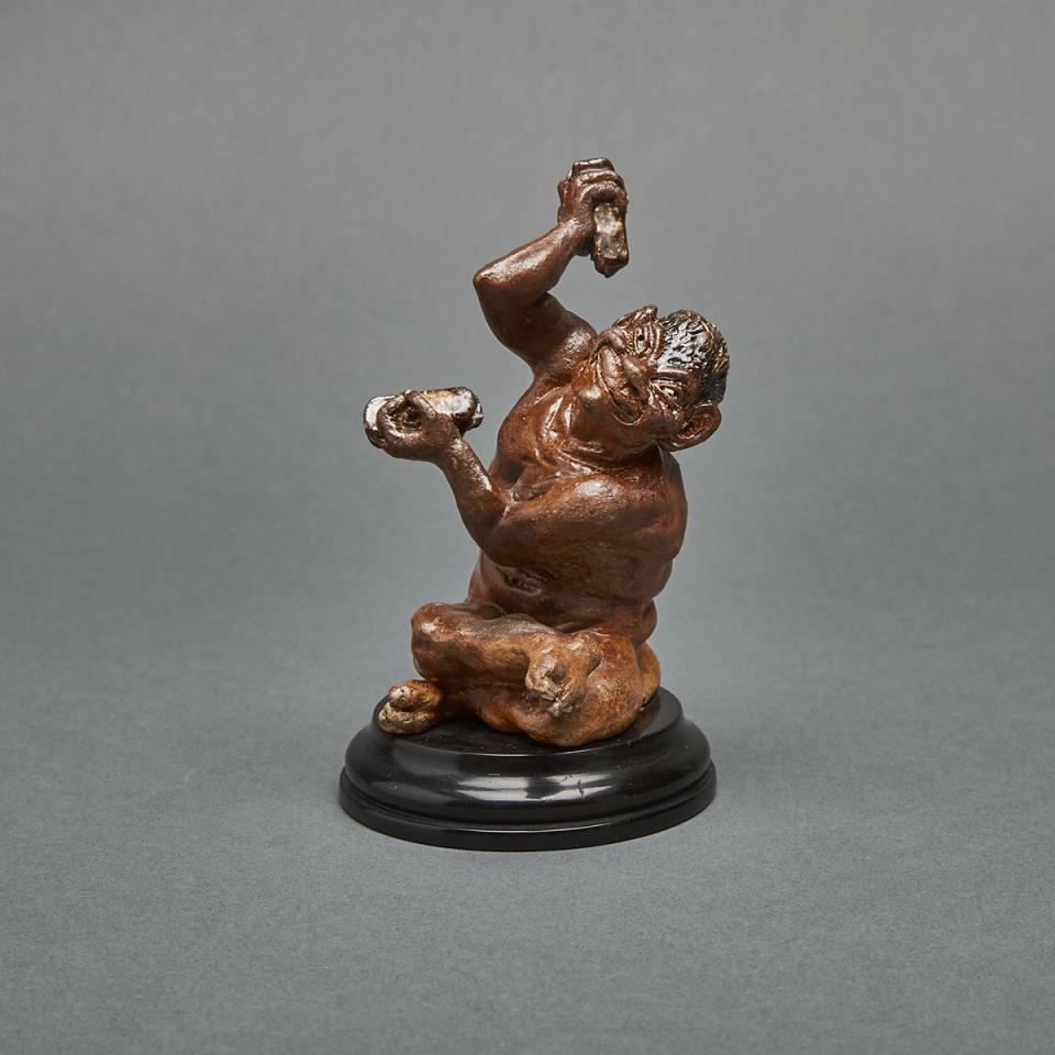 Martin Brothers Stoneware Imp Musician Playing Clackers, c.1906-10