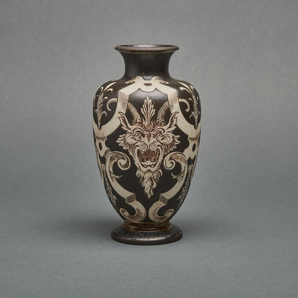 Martin Brothers Stoneware Vase, 1896