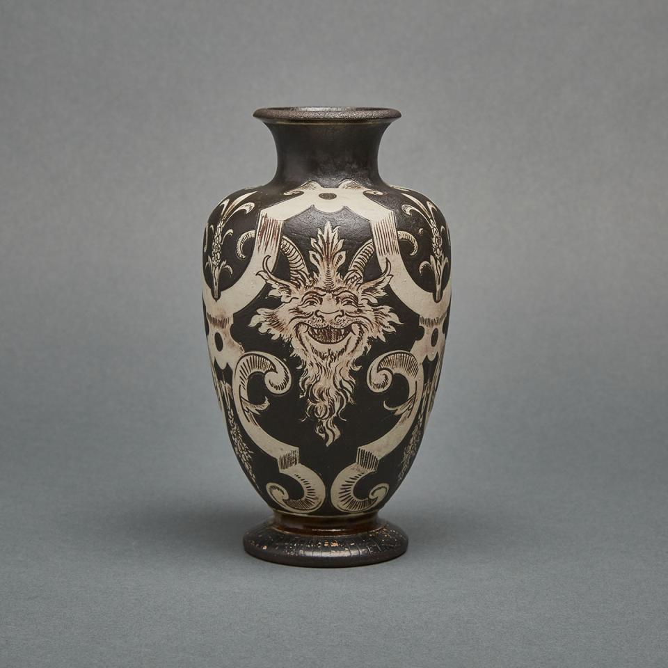 Martin Brothers Stoneware Vase, 1896
