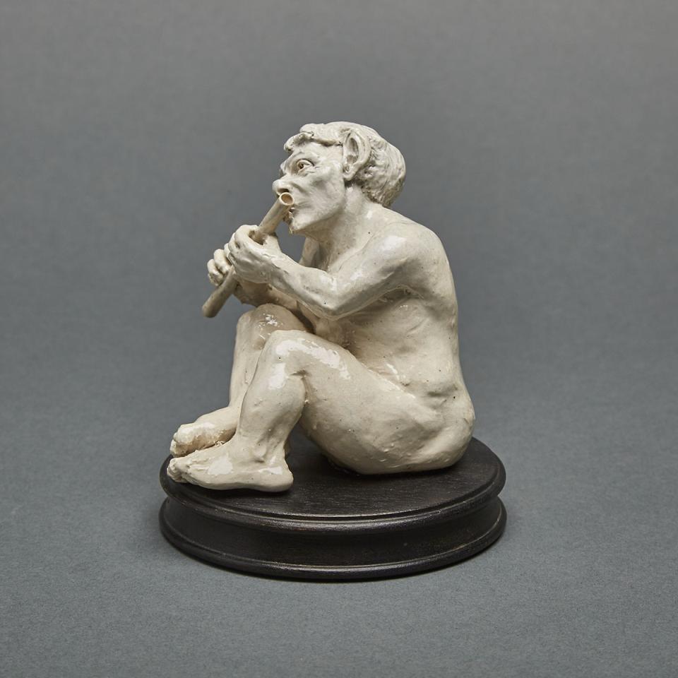 Martin Brothers Stoneware Imp Musician Playing a Flute, 1910 