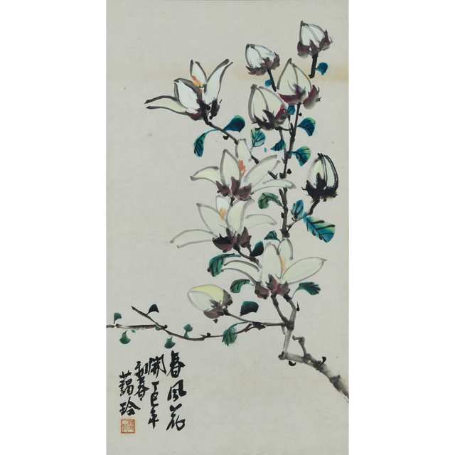 Attributed to Soong Ai-ling 宋藹齡 (1888-1973), Three Paintings of Flowers