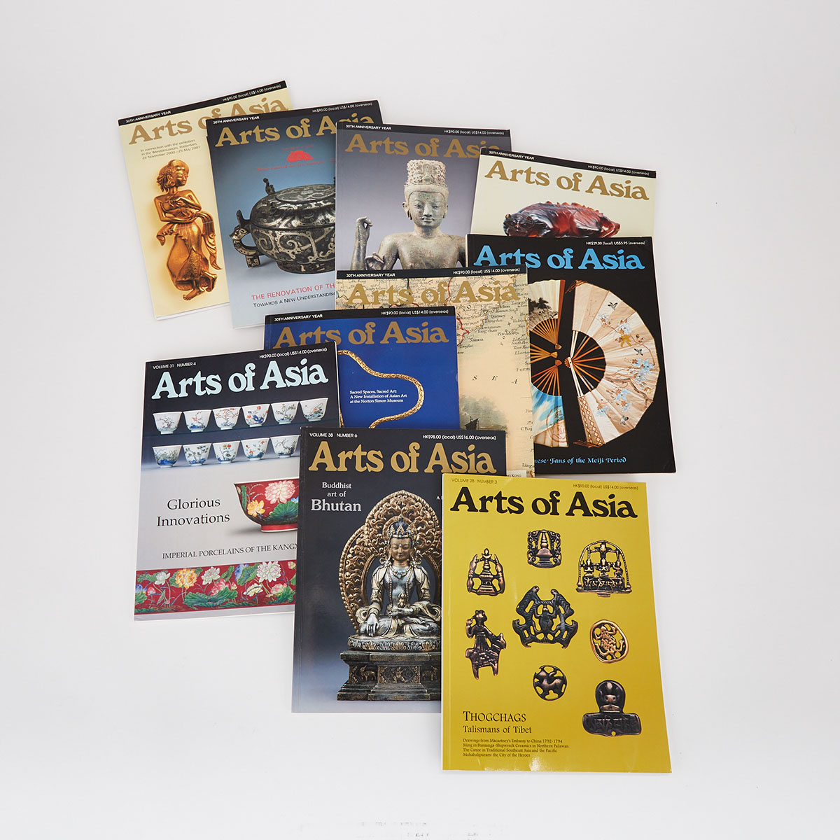 A Complete Set of Six “Arts of Asia, 30th Anniversary Year” Publications (January-December 2000)