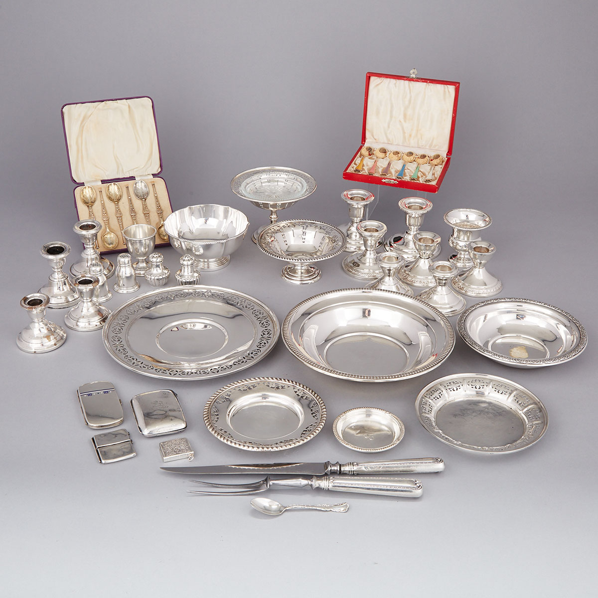 Group of North American, English and Continental Silver, 20th century