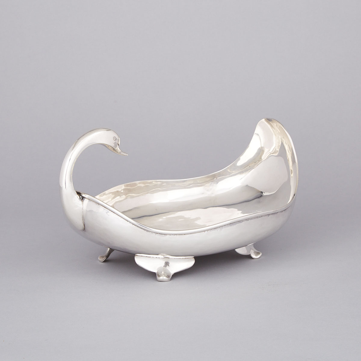 Mexican Silver Swan-Form Bowl, C. Zurita, Mexico City, 20th century