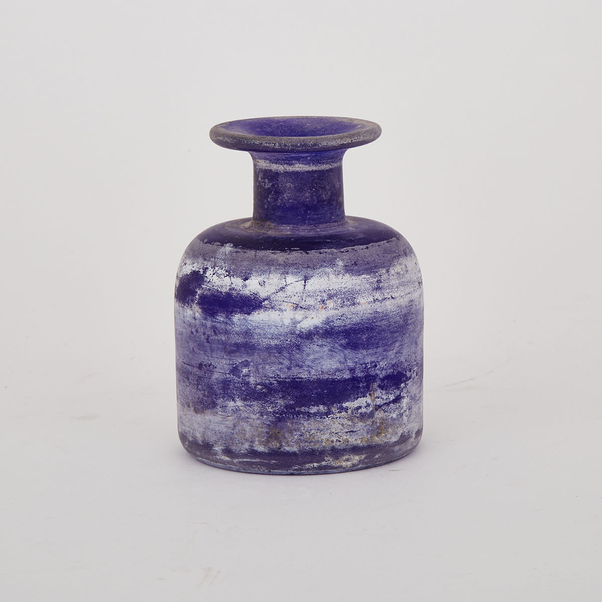 Cenedese Small Blue Glass Vase, 20th century
